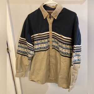 VINTAGE Spindle River Men’s Classic Cotton Button up Western shirt size Large